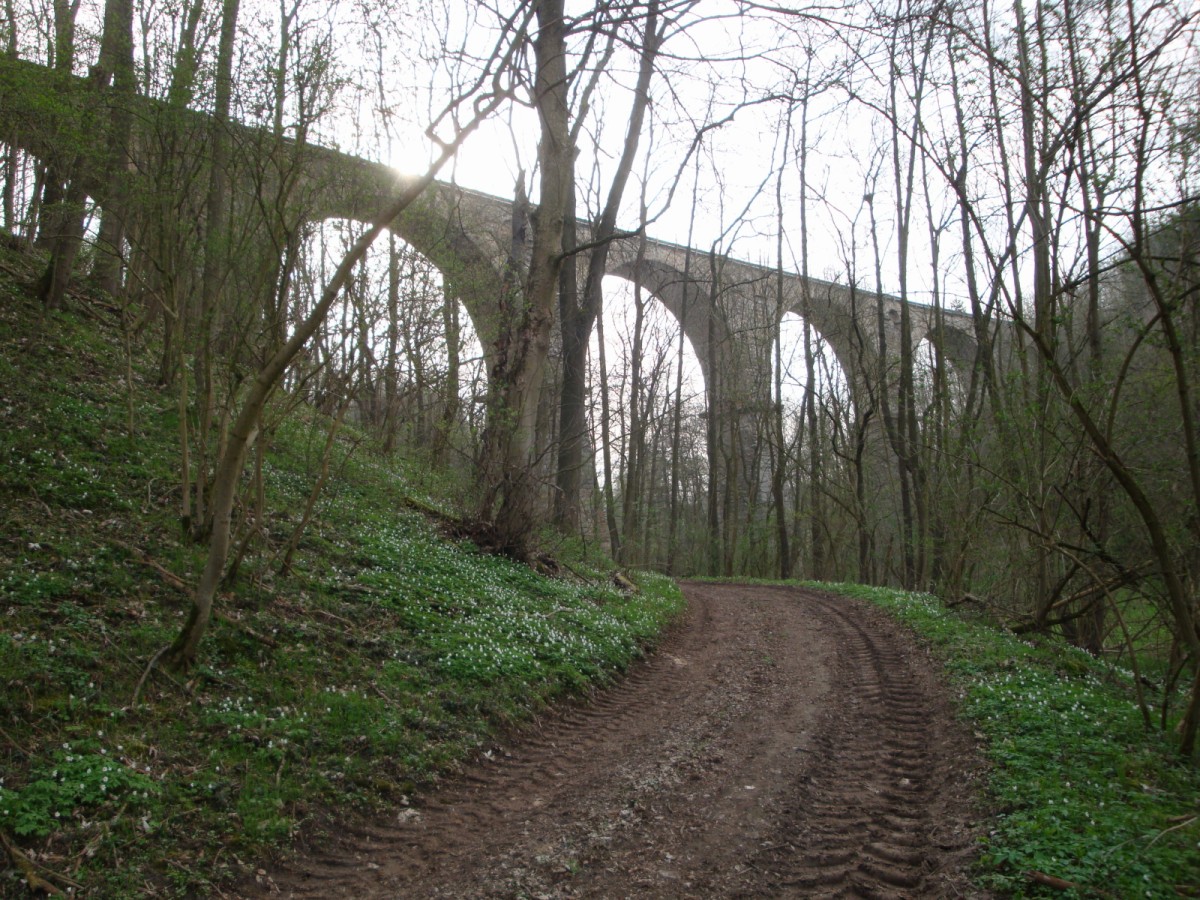 Die Schnecktalbrücke bei Bad Bibra am 29.04.2014. (Foto: Günther Göbel)