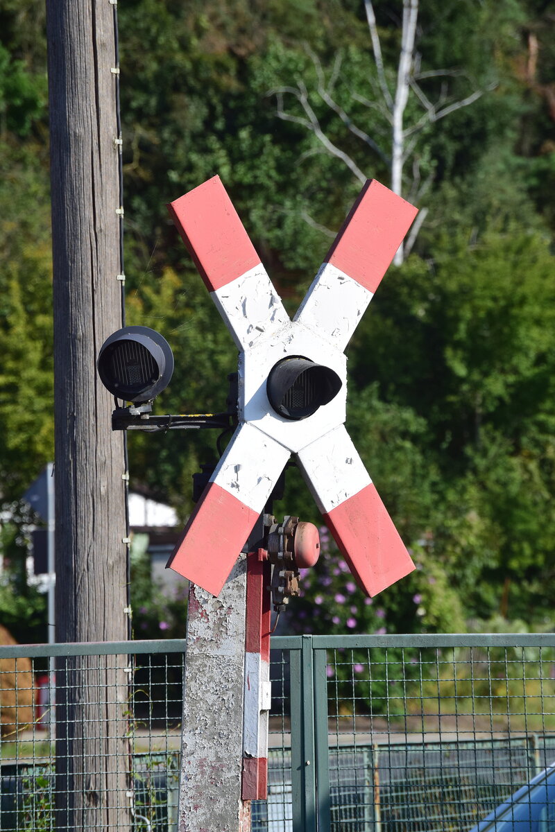 Die WSSB Blinklichtanlage mit Zusatzlicht am 16.08.2021 in Nebra. (Foto: Dennis Fiedler) 