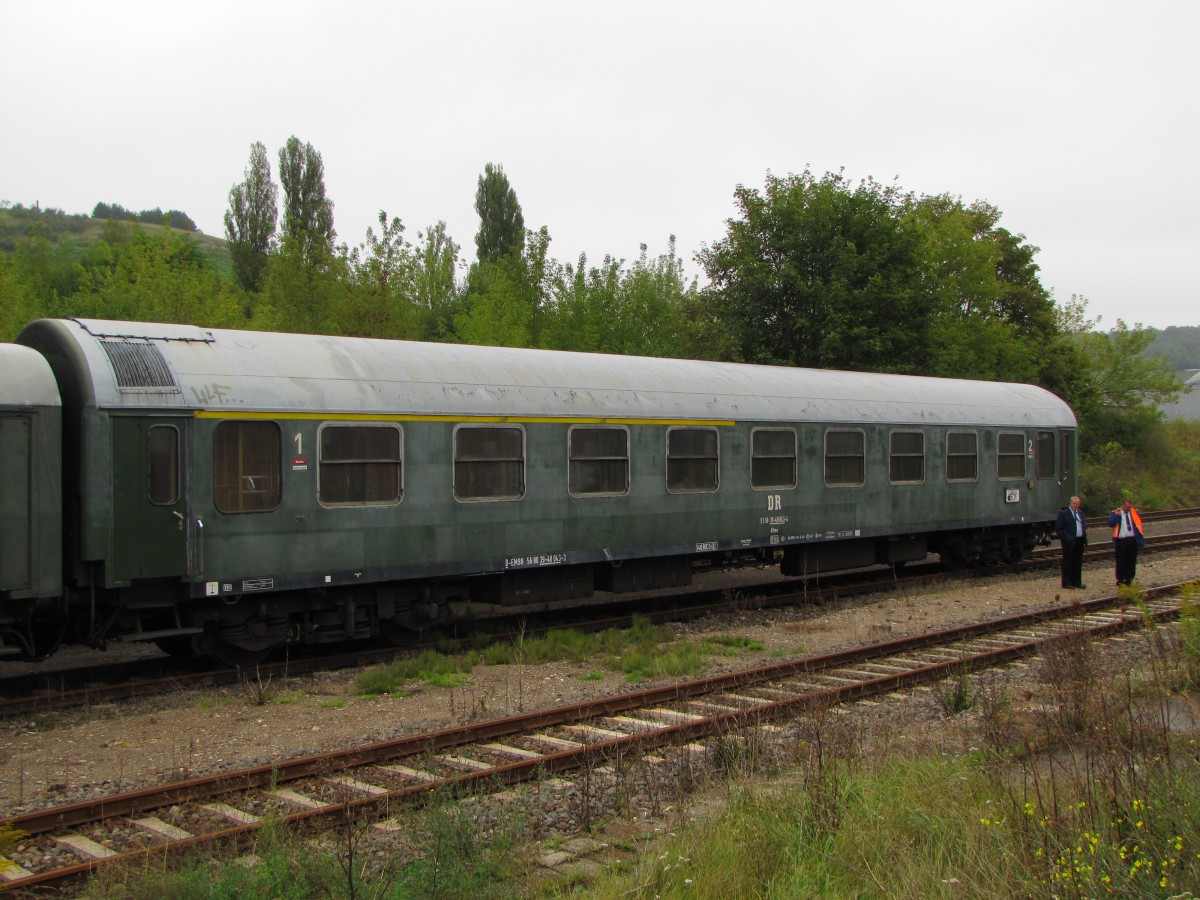 DR 51 50 39-40 043-4 ABme (D-EMBB 56 80 39-40 043-3) im DLr 79826 aus Freyburg, am 13.09.2014 in Karsdorf Bbf.