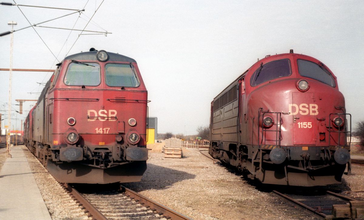 DSB Litra MY 1155 und MZ 1417 Pattburg/Padborg 01.03.1997