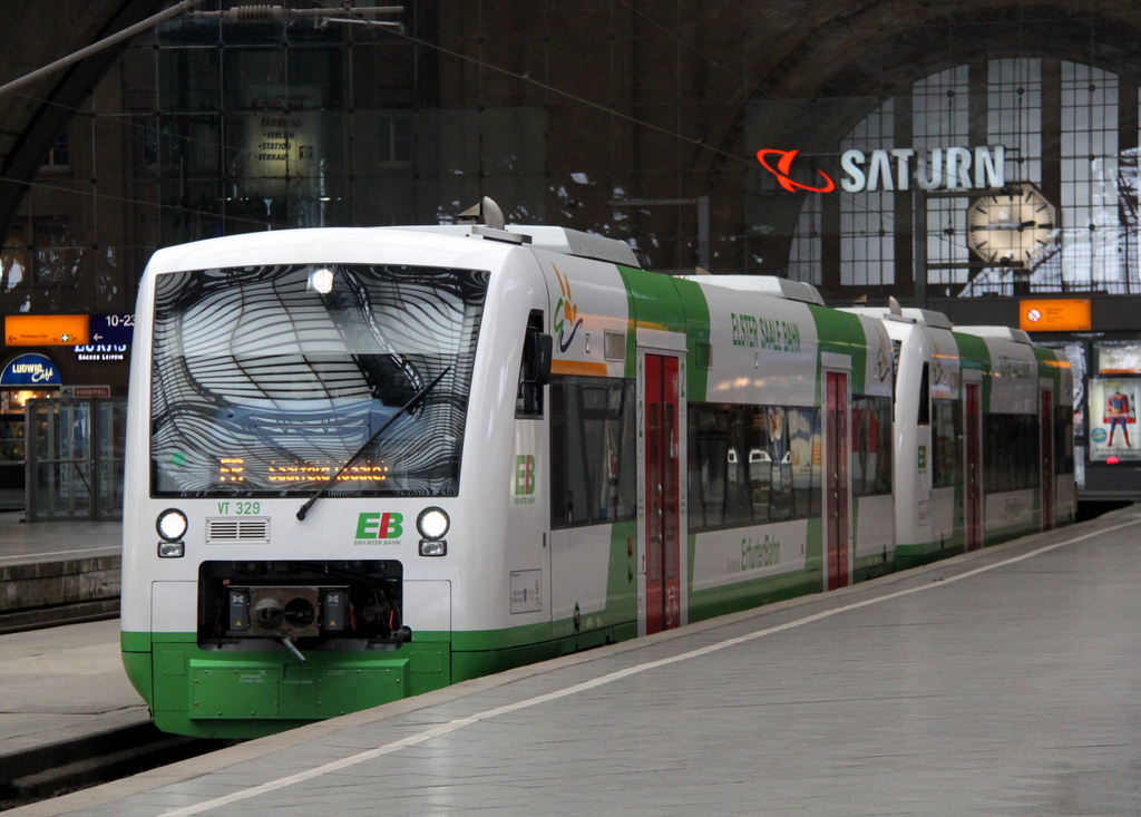 EB 80857 von Leipzig Hbf nach Saalfeld(Saale)stand am 08.03.2014 im Leipziger Hbf.