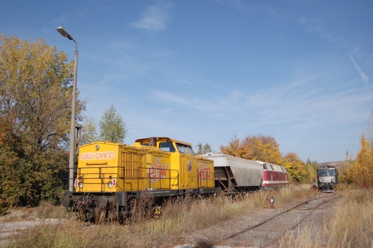 EBS 110 001-5 (92 80 1204 900-5 D-EBS) am 20.10.2013 in Karsdorf. (Foto: Gunnar H�lzig)