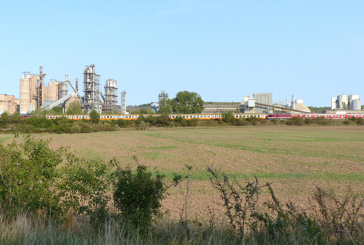 EBS 110 001-5 mit dem DPE 30142 aus Weißenfels, am 12.09.2020 im Anschluss der Erfurter Bahnservice GmbH in Karsdorf.