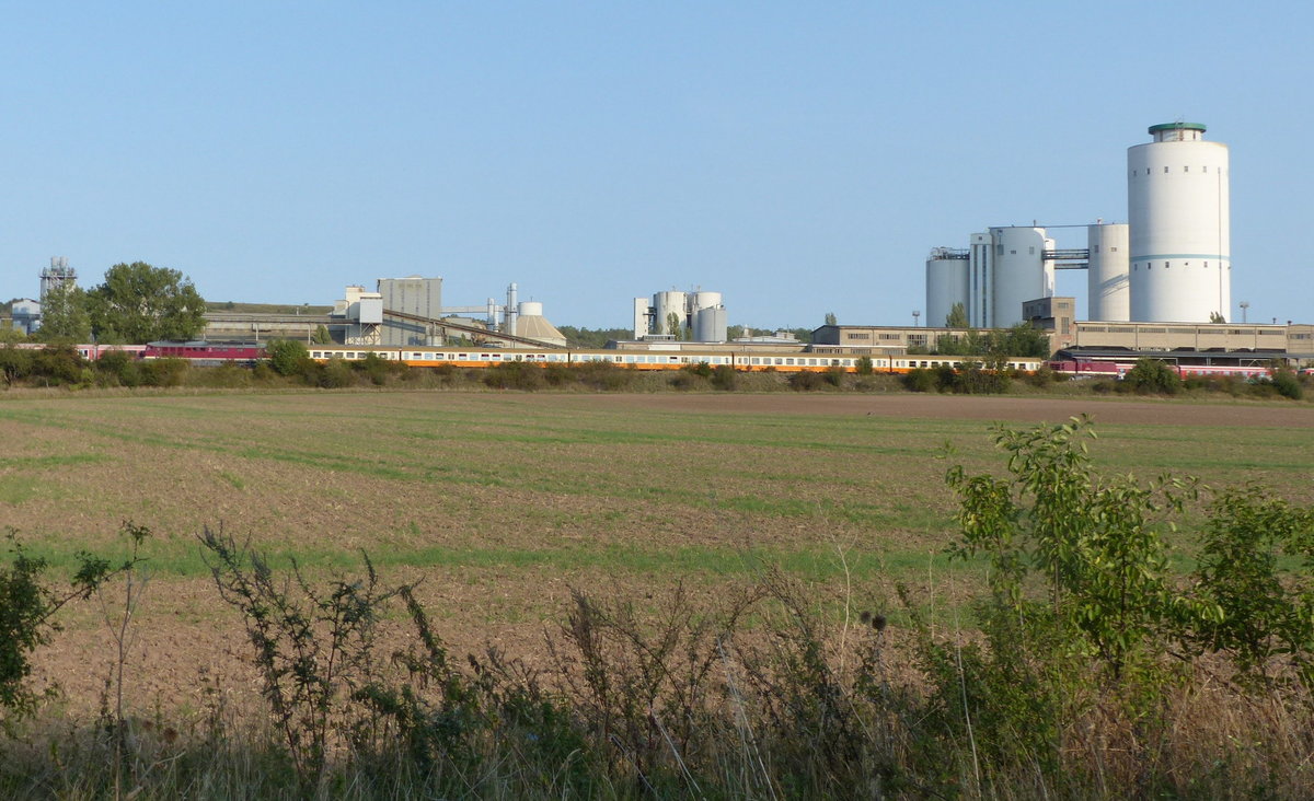 EBS 110 001-5 mit dem DPE 30142 aus Wei�enfels, am 12.09.2020 im Anschluss der Erfurter Bahnservice GmbH in Karsdorf.