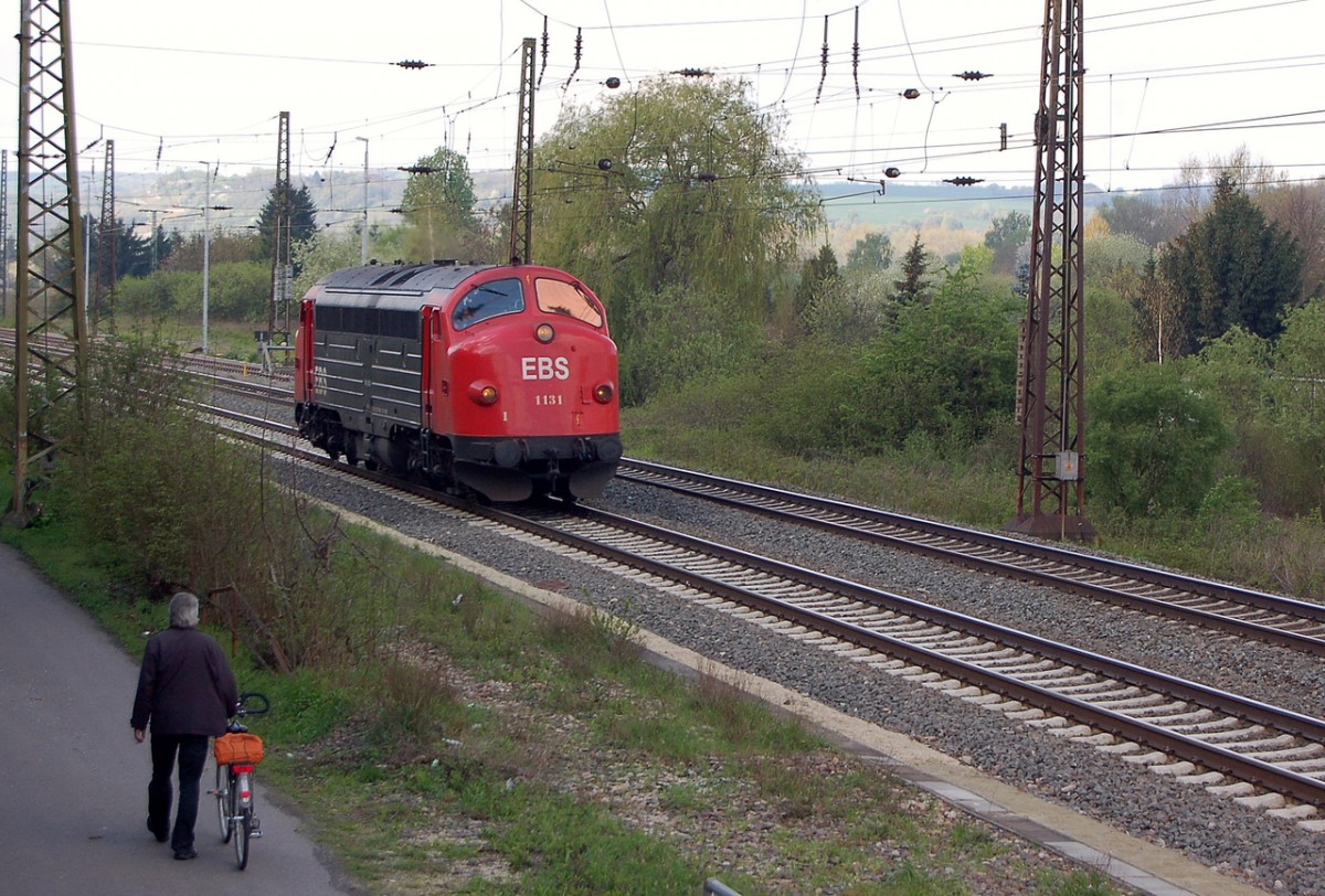 EBS 1131 als Tfzf Richtung Lei�ling, am 16.04.2014 in Naumburg Hbf. (Foto: dampflok015)