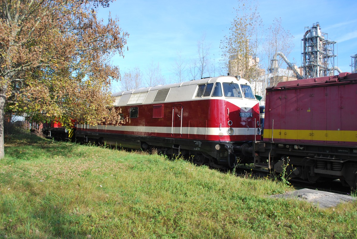 EBS 118 757-4 am 02.11.2014 in Karsdorf. (Foto: Mario Fliege)