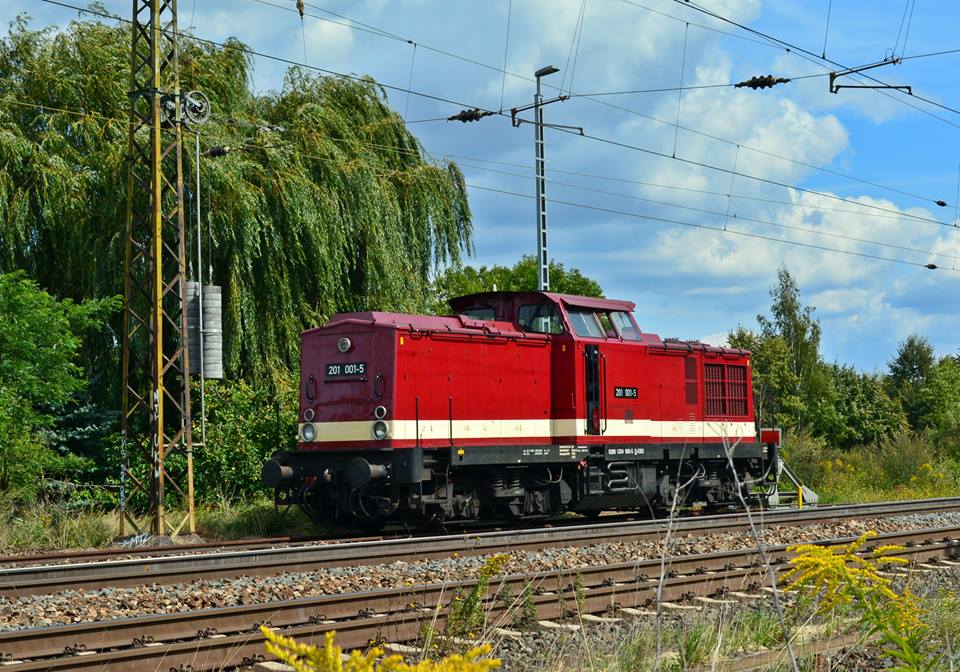 EBS 201 001-5 am 23.08.2014 abgestellt in Naumburg Hbf. (Foto: Wolfgang Gerstner)