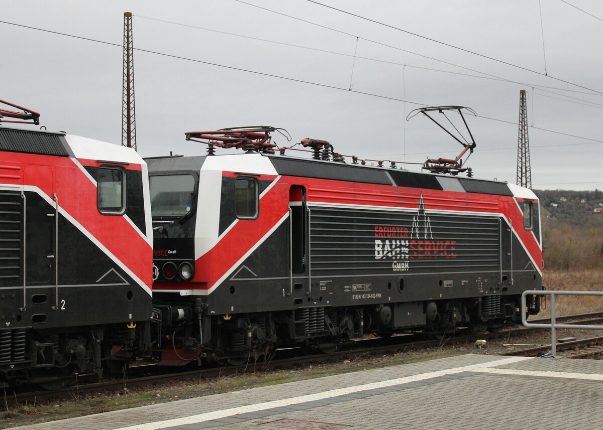 EBS/FWK 143 124-6 am 02.01.2023 in Naumburg (S) Hbf.