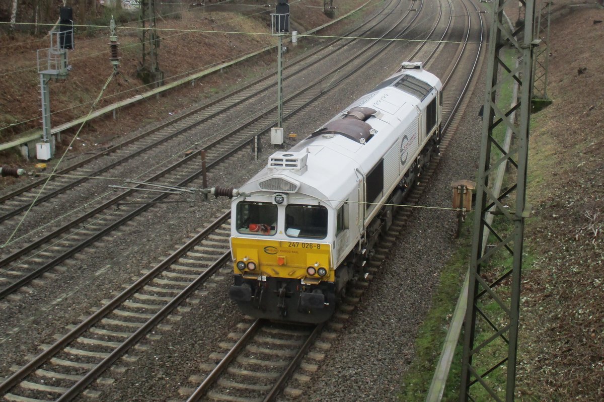 ECR 247 026 durchfahrt Duisburg-Kaiserberg am 30 Jnner 2018.