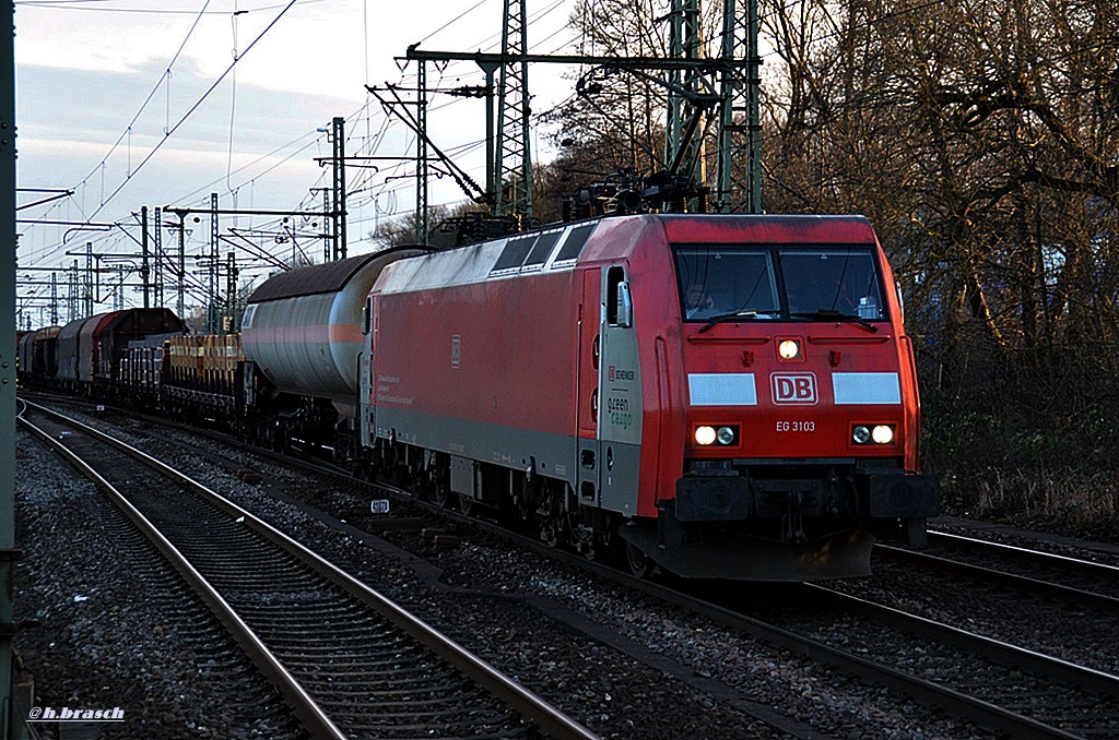 EG 3103 ist mit einen mischer durch hh-harburg gefahren,16.01.15