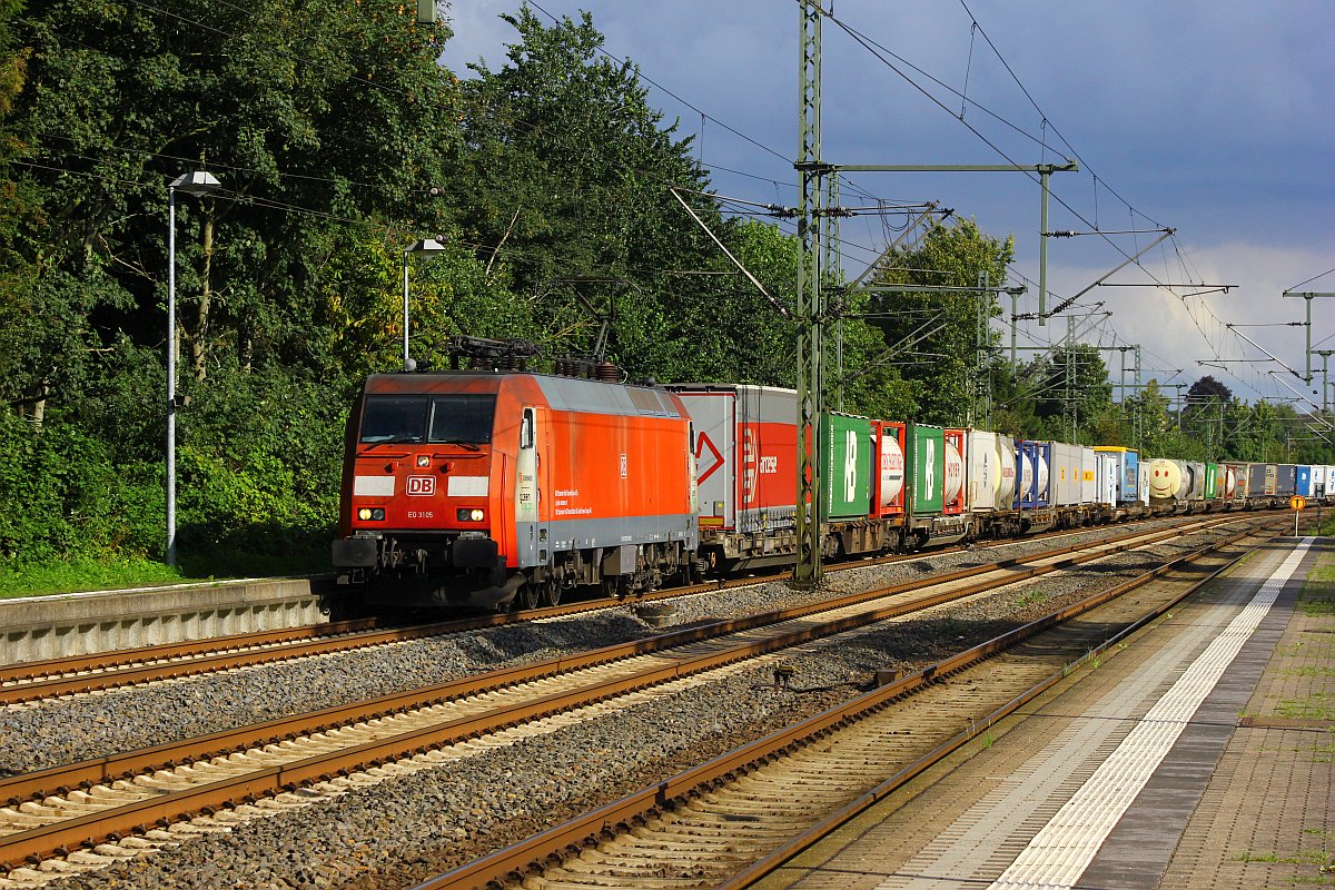 EG 3105 mit KLV Richtung Dänemark. Schleswig 19.08.2017