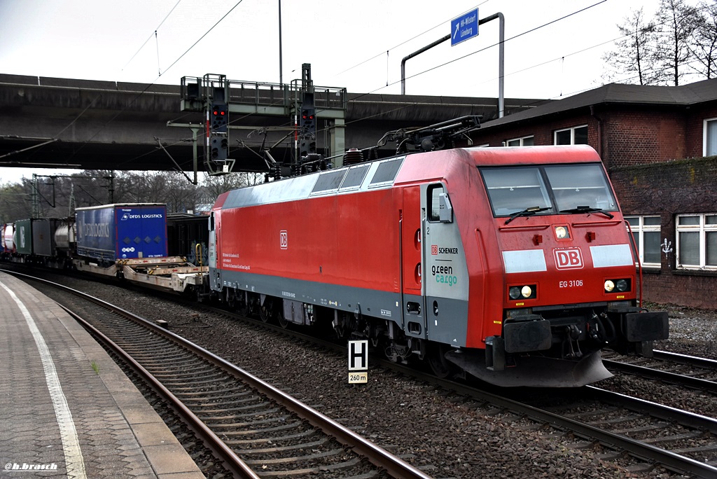 EG 3106 zog einen KLV durch hh-haburg,01.04.17