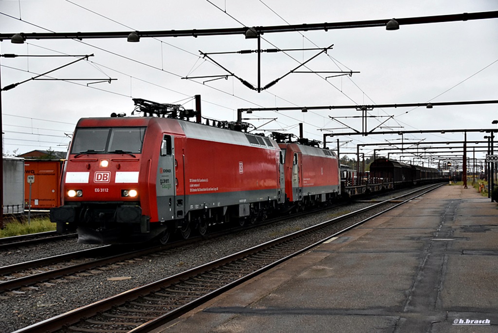 EG 3112 und EG 3104,fuhren mit einen mischer zum bahnhof padborg,06.10.16