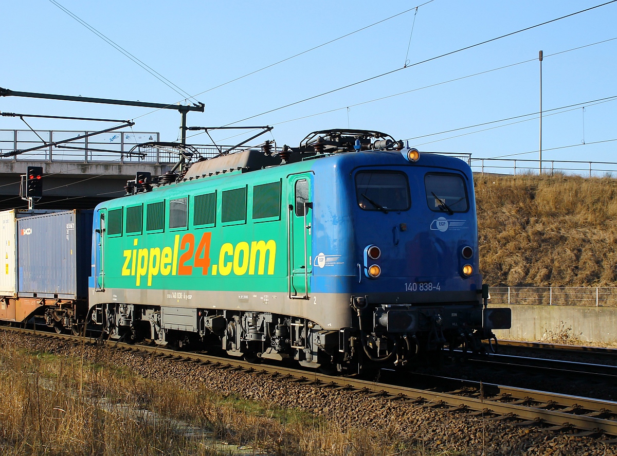 EGP 140 838-4  Zippel24.com  mit dem Zippel Express aufgenommen am Umspannwerk in HH-Waltershof. 06.02.2015