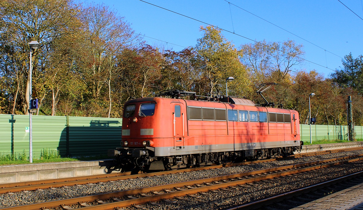 EGP 151 167-4 (REV/LD X/24.11.15) auf dem Weg nach Flensburg. Schleswig 02.11.2021 II