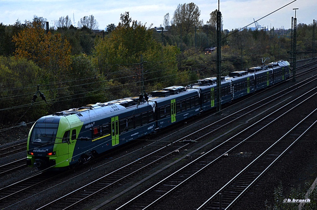 ein ET 601 der NORDBAHN,war abgestellt beim bhf wilhelmsburg,am 19.10.14