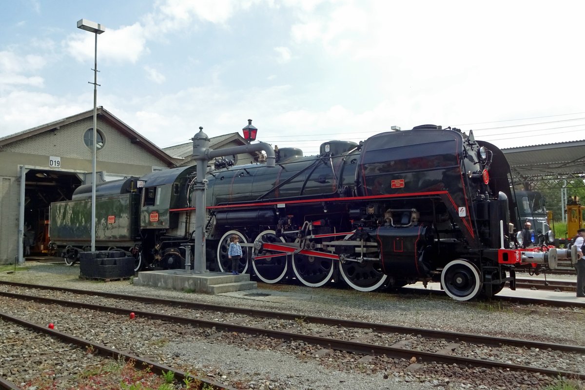 Ein Fransösischer Dampflok in Deutsschsprachich Schweiz: 141 R 1244 in Brugg AG am 26 Mai 2019. 