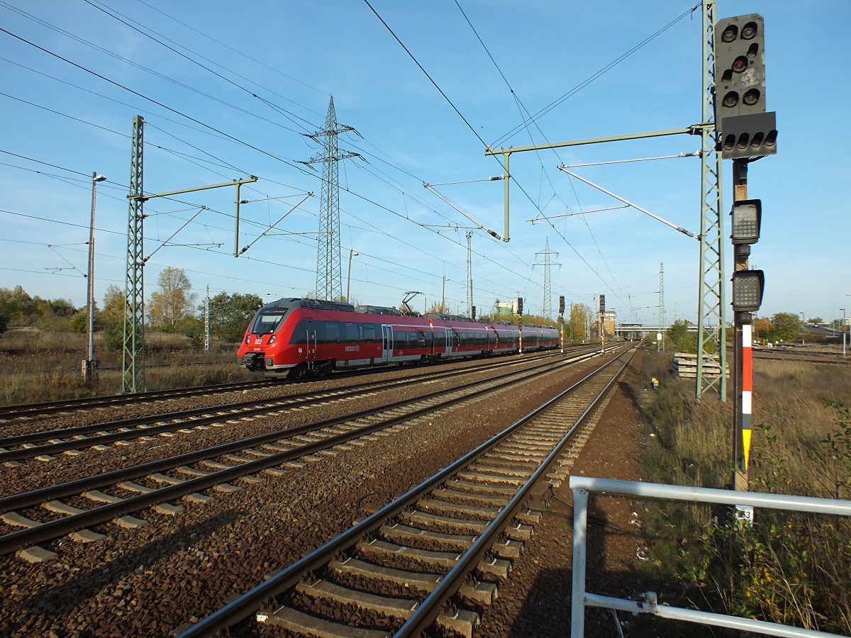 Ein letzter TALENT: 442 331 als RB14 von Senftenberg in Schnefeld am 22.10.13