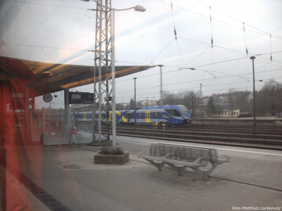 Ein Meridian Triebwagen abgestellt in Eberswalde am 14.2.14