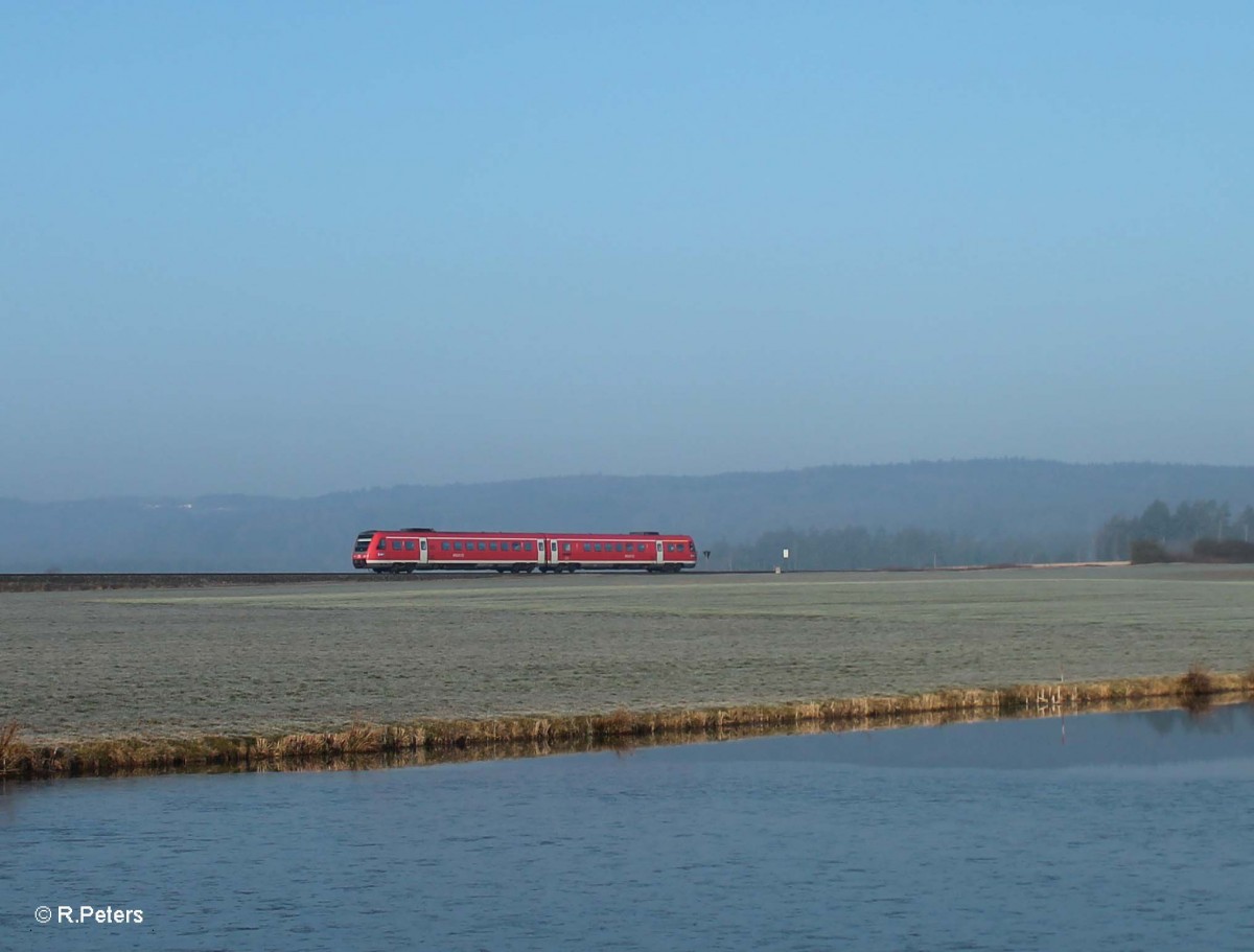 Ein Unbekannter 612er auf dem Weg nach Hof bei Oberteich. 18.03.16