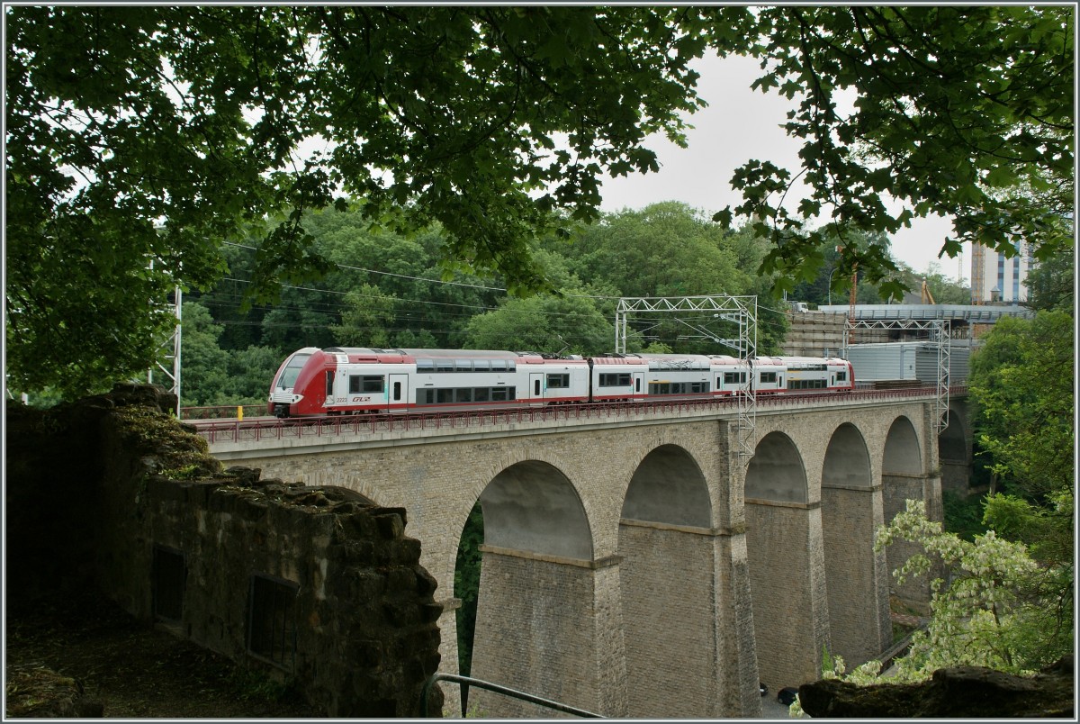 Eine CFL  Computermaus  kurz nach der Abfahrt aus Luxembourg Stadt.
14. Juni 2013