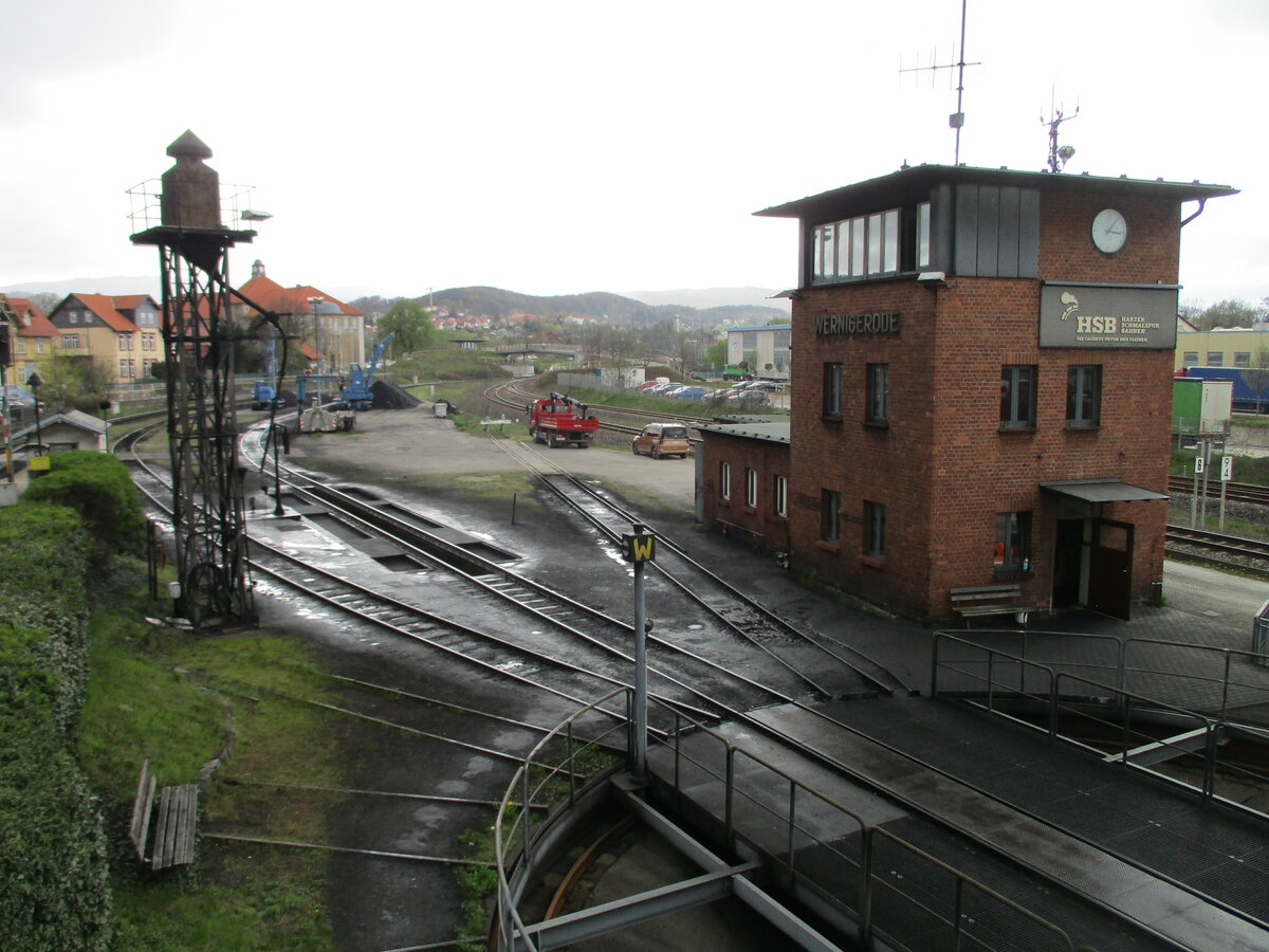 Einen Überblick über die Einsatzstelle Wernigerode konnte ich mir,am 24.April 2023,von der dortigen Aussichtsplattform verschaffen.