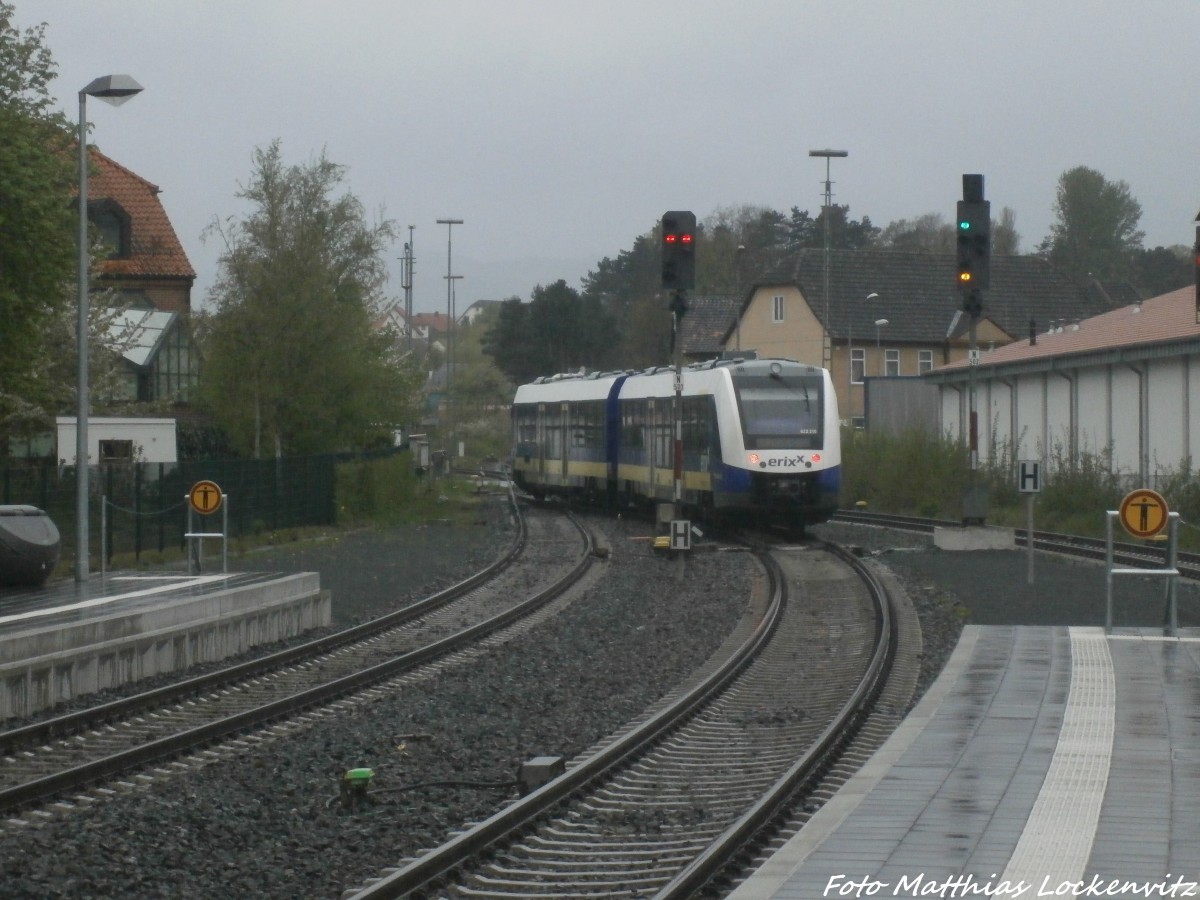 Erixx 622 210 / 710 beim verlassen des Bahnhof Viennenburg am 30.4.15