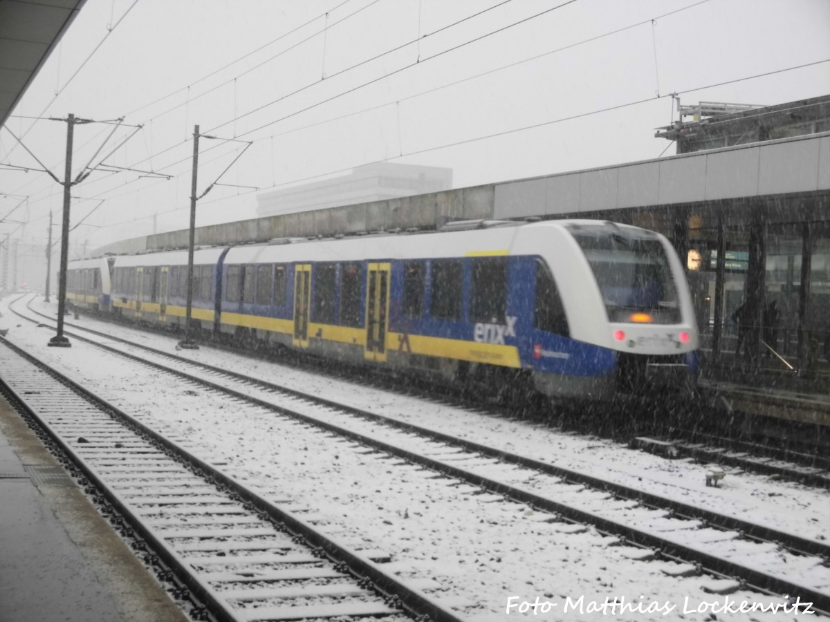 Erixx 622er-Doppelpack beim verlassen des Bahnhofs Hannover Hbf am 16.1.16