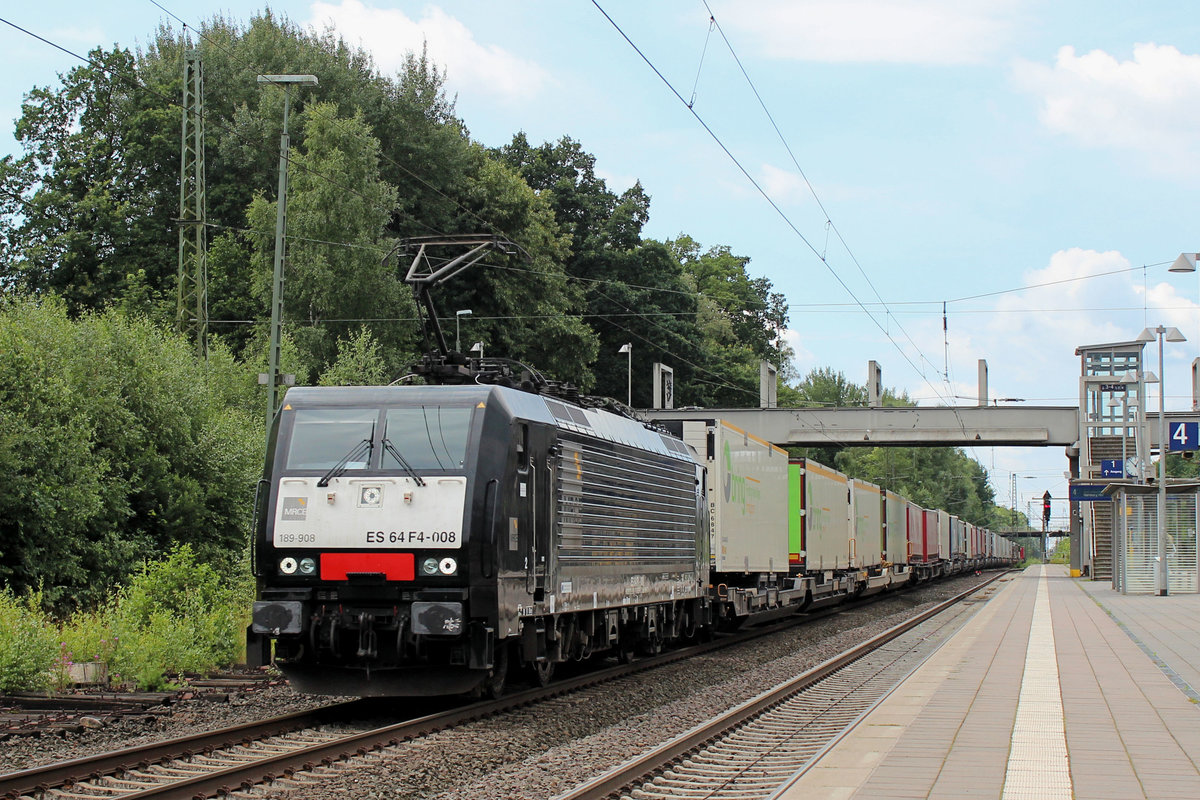 ES 64 F4-008 mit einen KLV am Haken. Tostedt den 17.07.2016