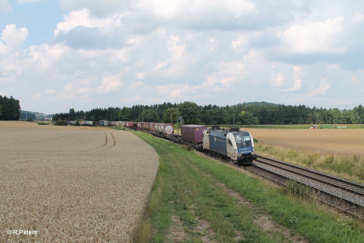 ES64 U2- 068 mit einem KLV bei Dettenhofen. 25.07.14