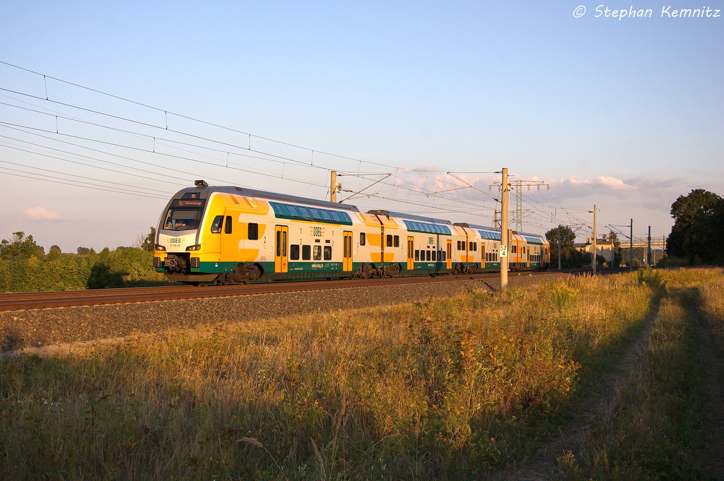 ET 445.102 (445 102-7) ODEG - Ostdeutsche Eisenbahn GmbH als RE2 (RE 37377) von Cottbus nach Wittenberge in Vietznitz. 24.08.2013