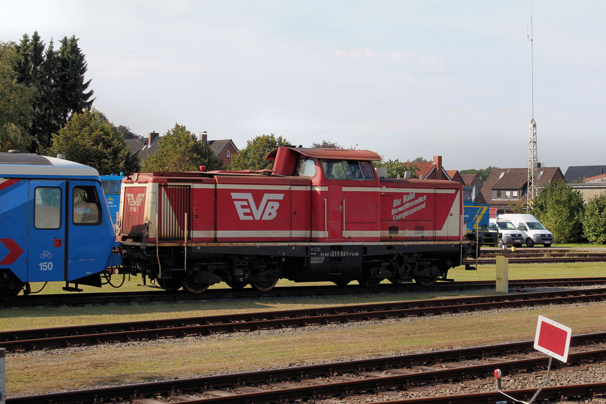 EVB 211 061-7 am 16.09.2018 in Bremervörde (EVB-Betriebshof).