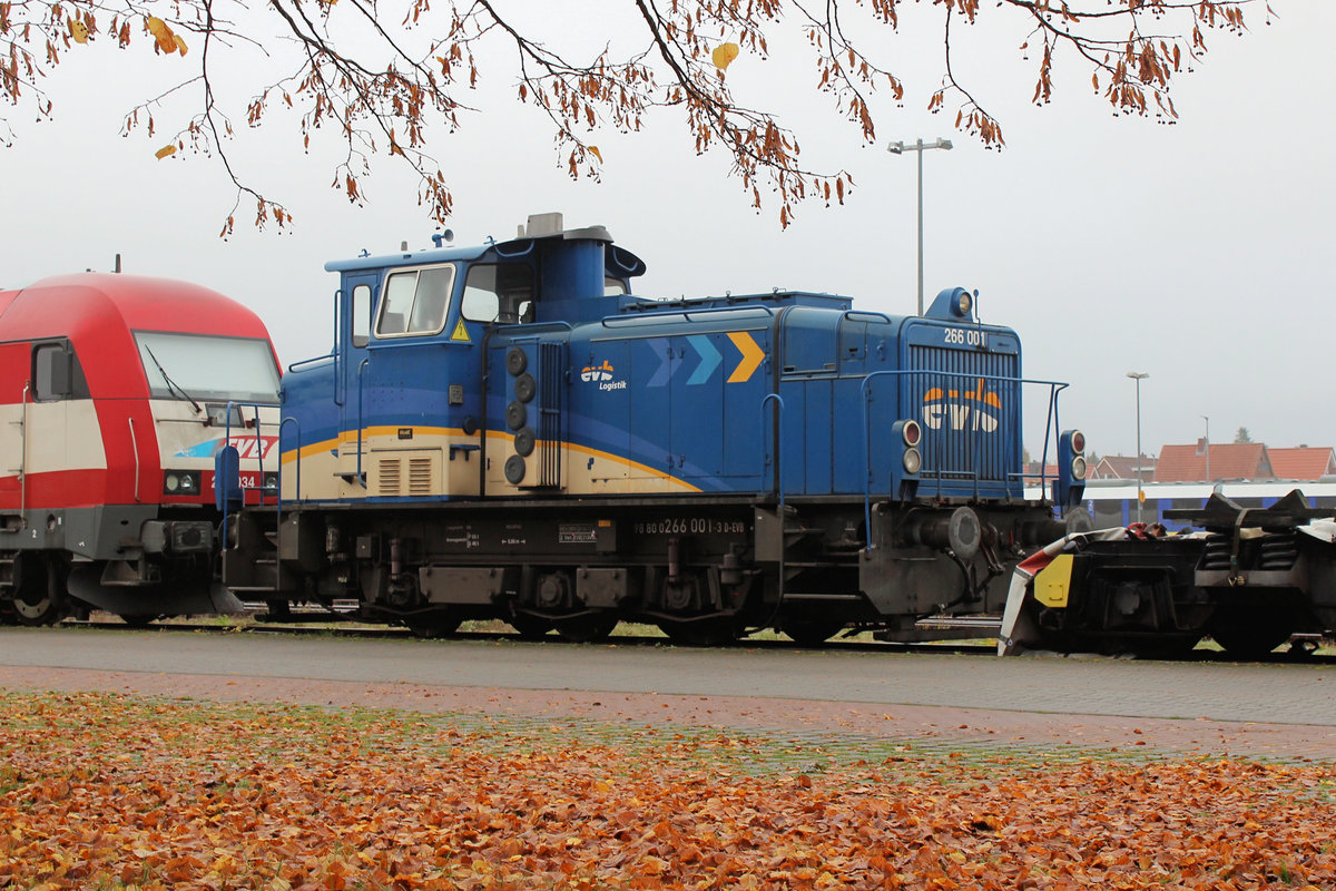 evb 266 001-3 am 31.10.2020 in Bremervörde (EVB Betriebshof).