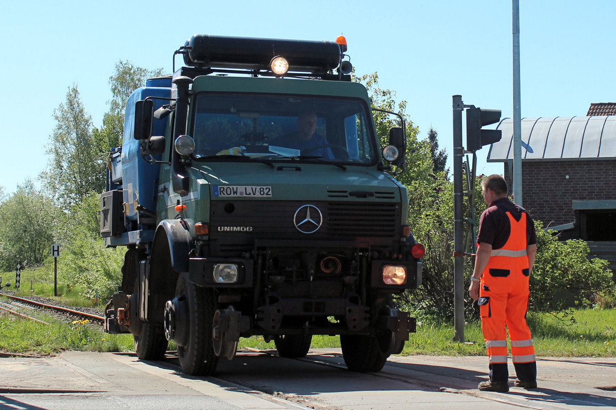 evb Infrastruktur >NFZ 531< // nach getaner Arbeit in Tostedt - West, geht es nun wieder auf die Straße. Datum 07.05.2018