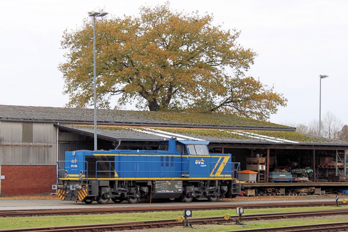 evb Logistik 276 006-4 (ex MWB - V 2107) am 14.11.2015 in Bremervörde / EVB Betriebshof.