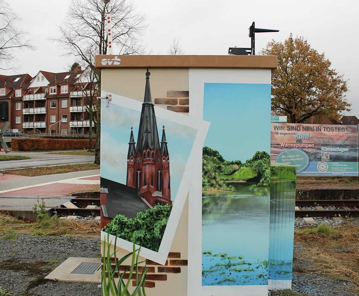 evb Schalthäuschen in Tostedt - West. Datum: 24.11.2023