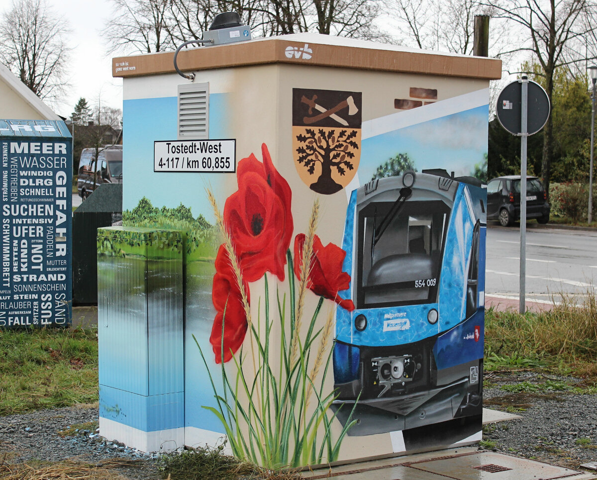 evb Schalthäuschen in Tostedt - West. Datum: 24.11.2023