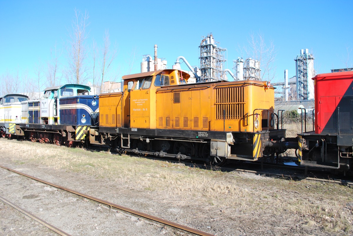 ex ZPR Lok 6 (LEW 15611) am 23.02.2014 abgestellt in Karsdorf. (Foto: Mario Fliege)