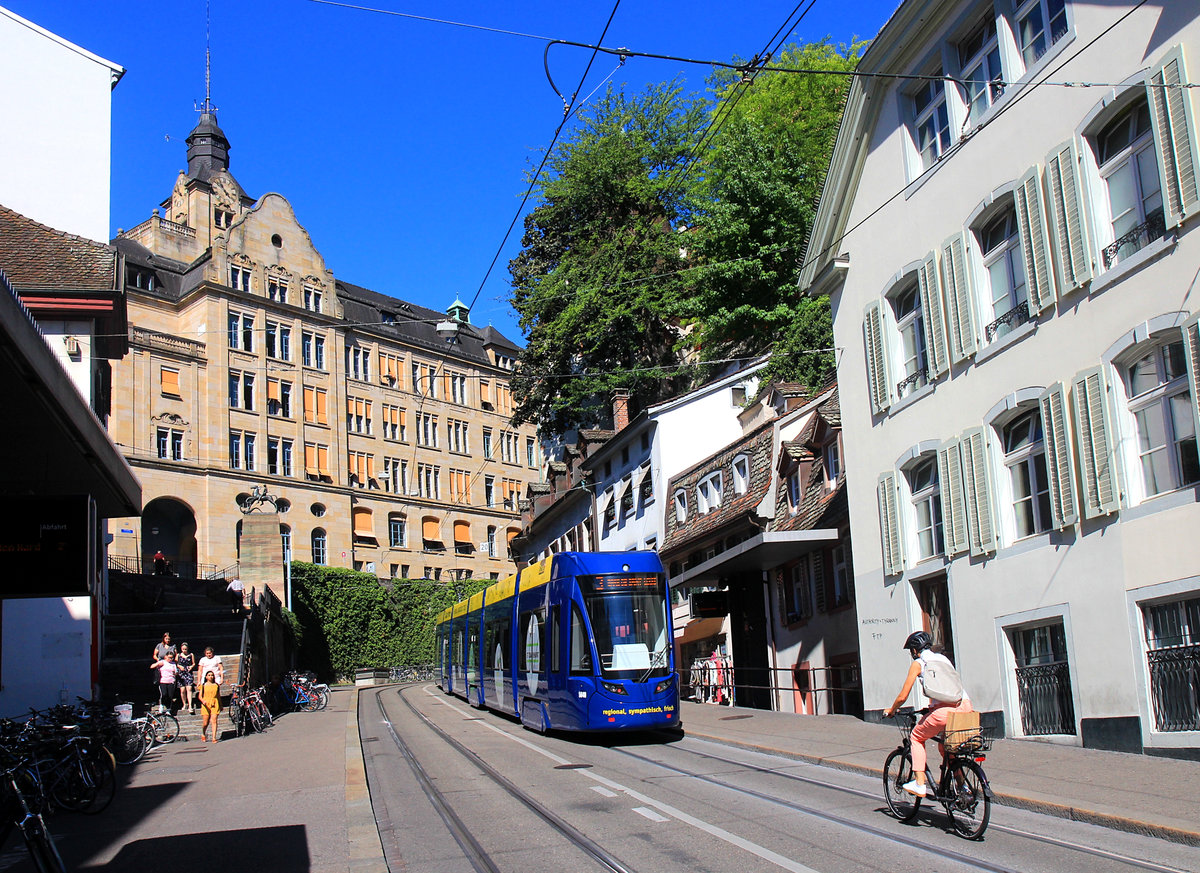 Flexity Wagen 5040 am steilen Kohlenberg. 20.August 2020 