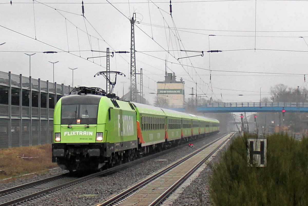 FLIXTRAIN - ES 64 U2-005 auf den Weg nach Kln. Tostedt, den 28.03.2018