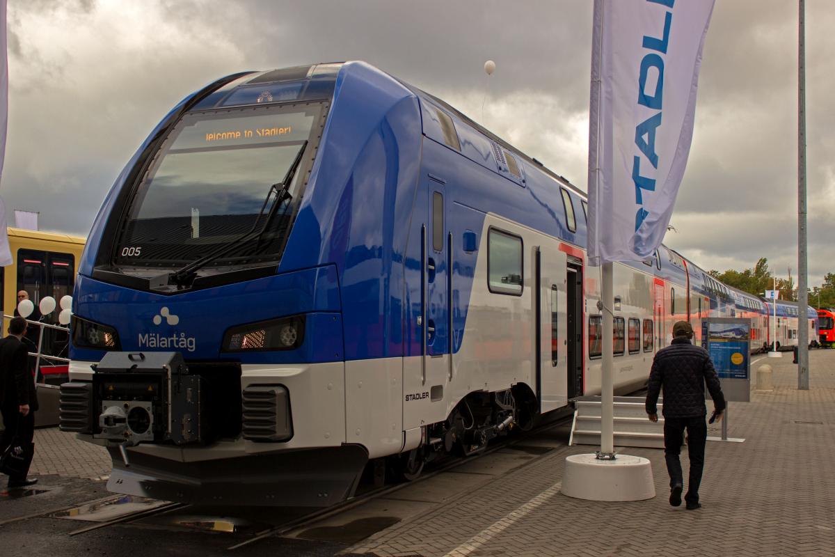 Fr den Regionalverkehr von Stockholm ins Mlardalen hat der lokale Verkehrsverbund 33 KISS von Stadler bestellt. Ein Exemplar war auf der Innotrans ausgestellt.