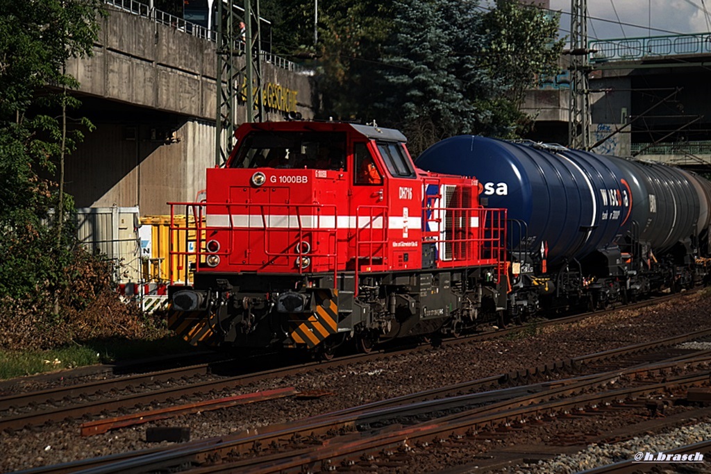 G 1000BB zog einen tankzug durch hh-harburg,datum 29.07.14