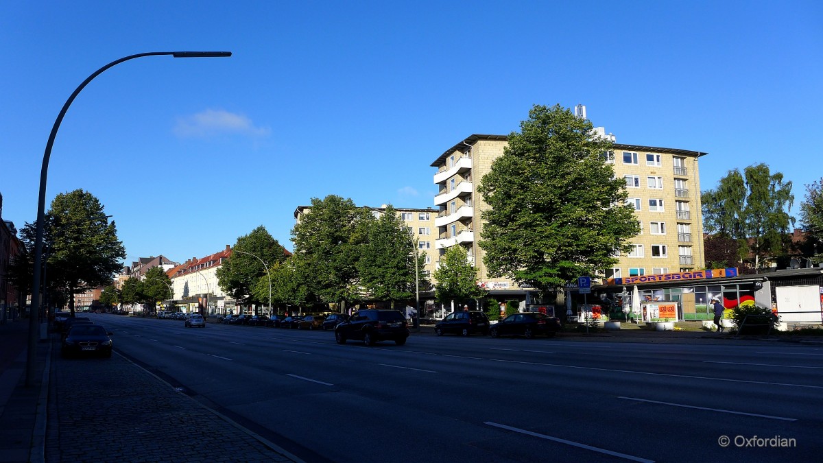 Hamburg - Wandsbeker Chaussee, Blickrichtung stadteinwärts. 