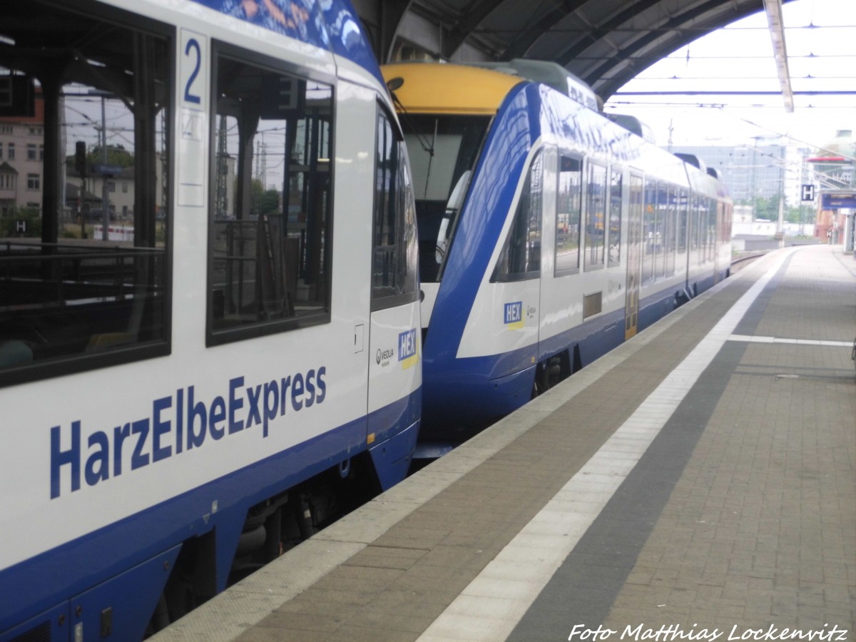 HarzElbeExpress im Hallenser Hbf am 29.6.15