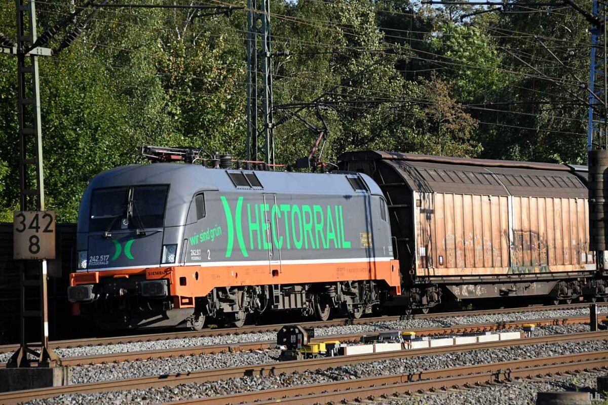 hectorrail 242 517 fuhr mit einen mischer durch harburg,22.09.21