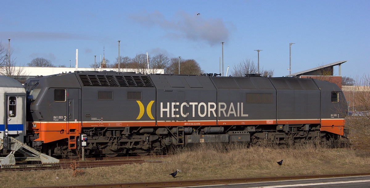Hectorrail 861.003 oder 9280 1251 004-8 D-HCTOR, Niebüll 06.03.2021