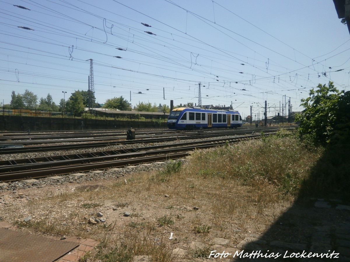 HEX Lint 24 bei der einfahrt in den Hallenser Hbf am 5.6.15