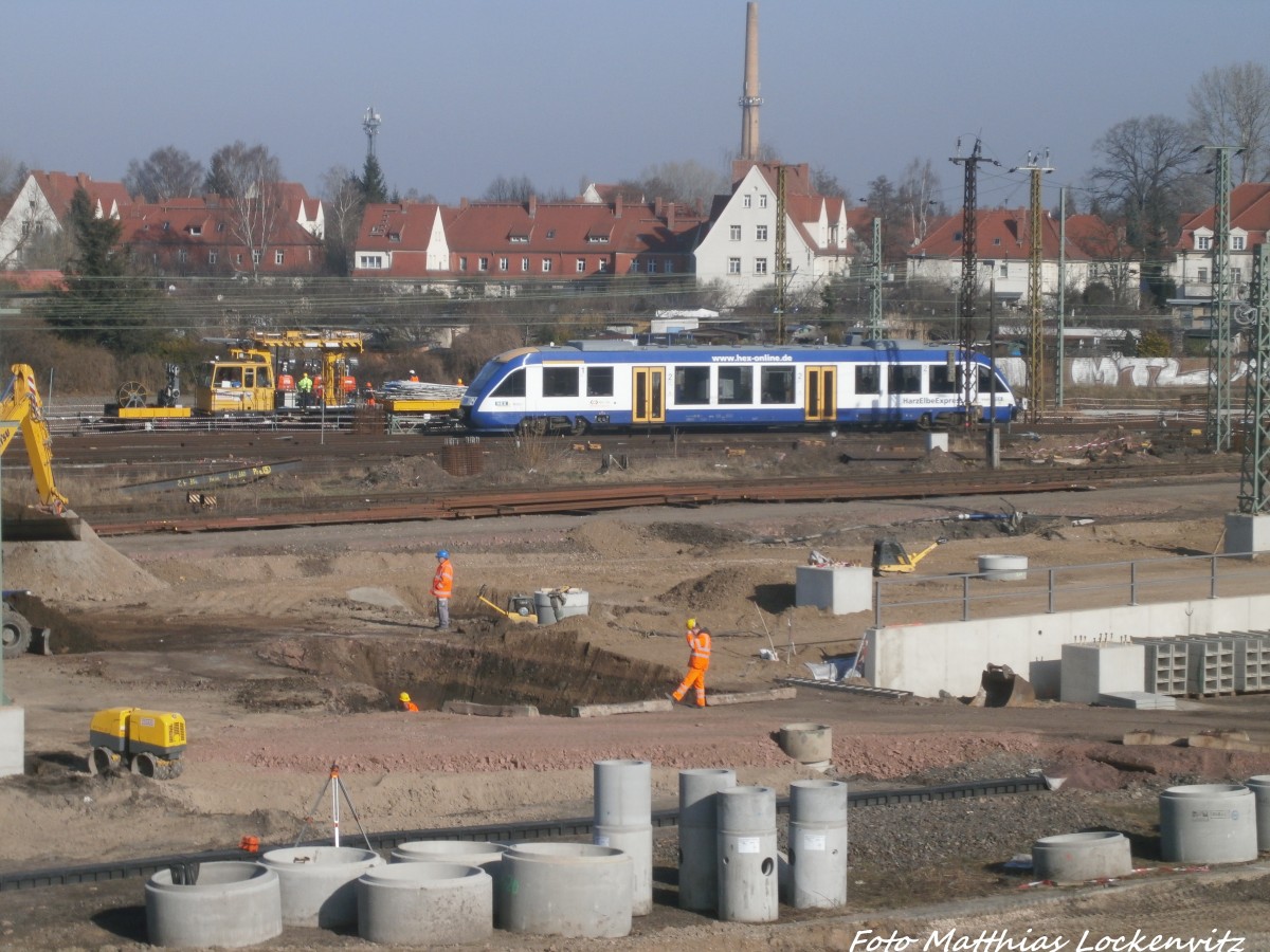 HEX Triebwagen unterwegs nach Bernburg am 18.3.15