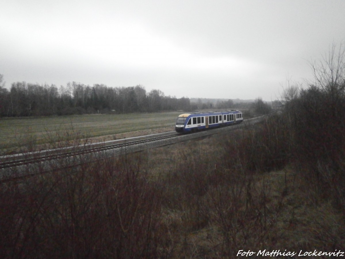 HEX Triebwagen unterwegs nah Halberstadt am 13.3.15