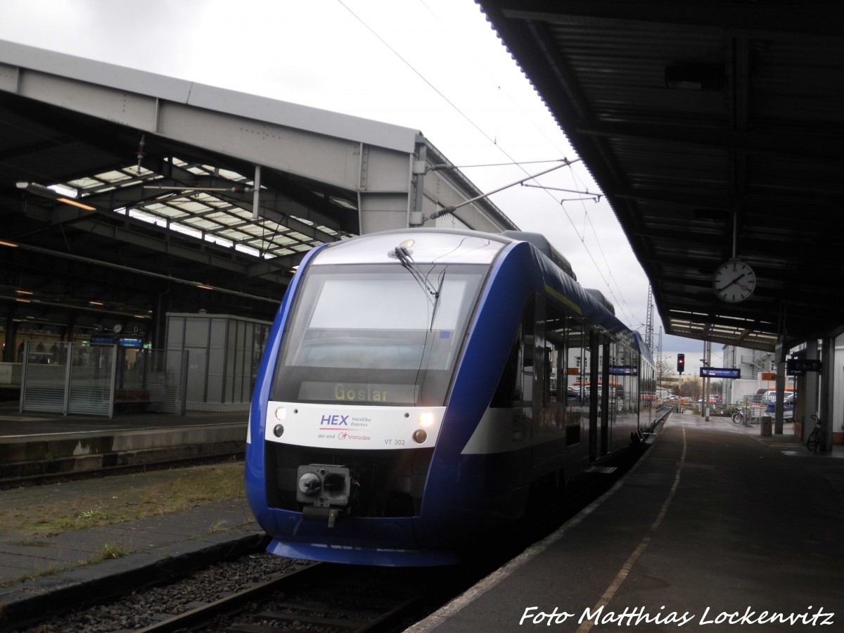 HEX VT 302 im Bahnhof Halle (Saale) Hbf am 13.1.16